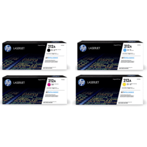Original HP 212A Black and Colour Toner Cartridge 4 Pack - W2120A / W2121A / W2123A / W2122A