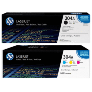 HP 304A (CC530 / CC531 / CC533 / CC532) Original Black and Colour Toner Cartridge 5 Pack