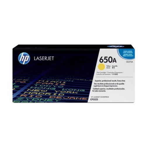 Genuine HP 650A Yellow LaserJet Toner Cartridge (CE272A)